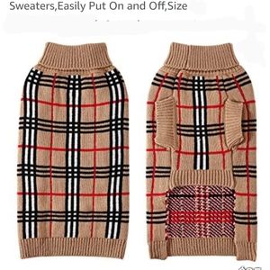 Dog sweater Burberry plaid
